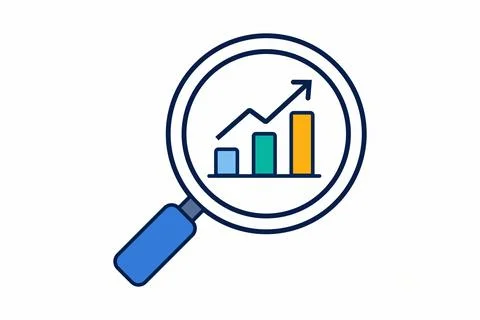 Data Analysis, Business Growth, Performance Visualization Illustrazione stock