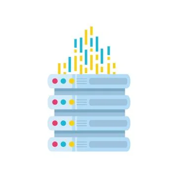 Data analysis business intelligence processing detailed Illustrazione stock
