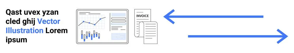 Data analysis, business processes, finance management, workflow, digital repo Stock Illustration