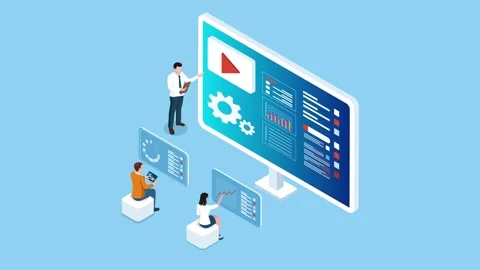 Data Analysis with businesspeople team Video stock 272187168