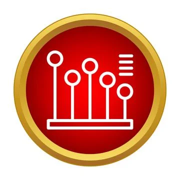 Data analysis chart icon for business growth Stock Illustration