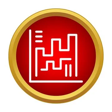 Data analysis chart icon showing business growth Stock Illustration