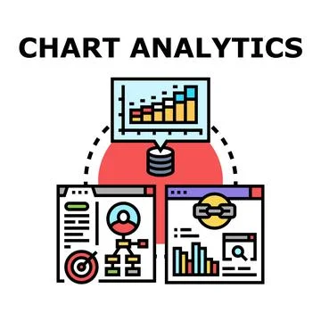 Data analysis charting analytics business intelligence concept Stock Illustration