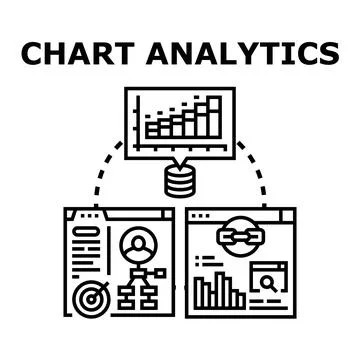 Data analysis charting analytics business intelligence concept Stock Illustration