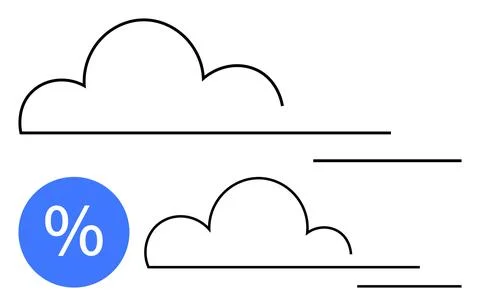 Data analysis, cloud computing, storage management, online data, internet ser Stock Illustration