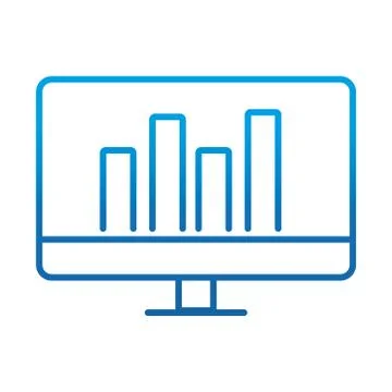 Data analysis, computer diagram report business strategy and investment Stock Illustration