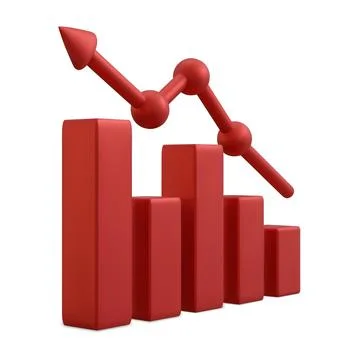 Data analysis concept banner. Growing bars graphic with rising arrow. Digital Illustrazione stock