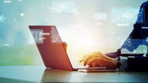 Data analysis concept. Business and technology. System engineering. Management s Stock Footage 157195602