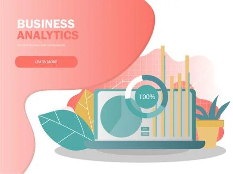 Data analysis concept. Can use for web banner, infographics. Illustrazione stock