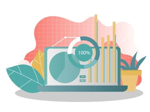 Data analysis concept. Can use for web banner, infographics. Illustrazione stock