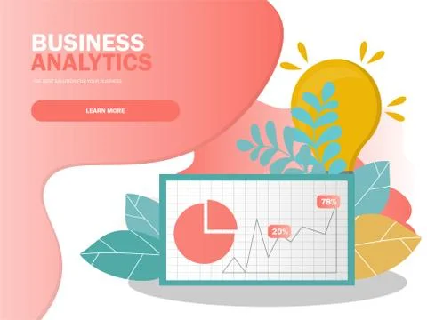 Data analysis concept. Can use for web banner, infographics. Illustrazione stock
