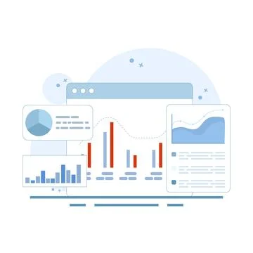 Data analysis concept diagram Ilustración de archivo