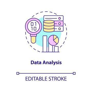 Data analysis concept icon Stock Illustration