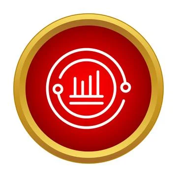 Data analysis concept icon showing red button イラスト素材