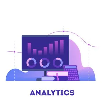 Data analysis concept. Idea of business strategy Stockillustratie