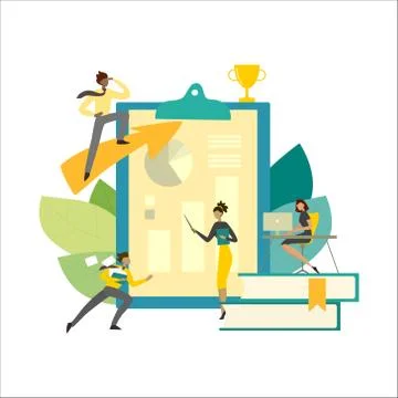 Data analysis concept. Idea of business strategy Illustrazione stock