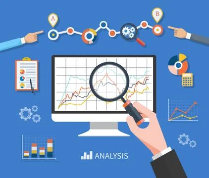 Data Analysis Concept Illustrazione stock