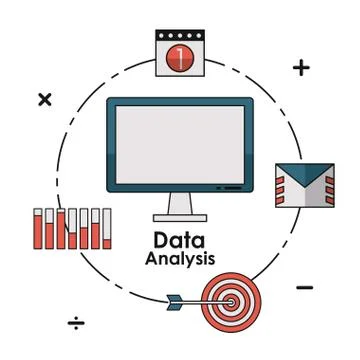 Data analysis concept Stock Illustration