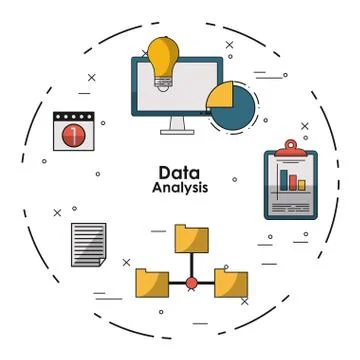 Data analysis concept 스톡 일러스트