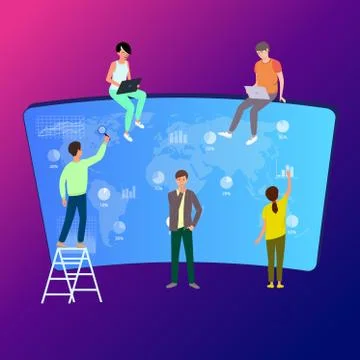 Data analysis concept 스톡 일러스트