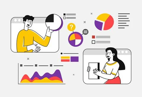 Data analysis concept Stock Illustration