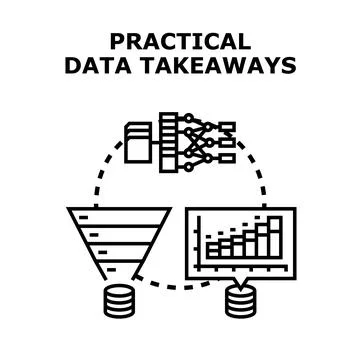 Data analysis concept for practical takeaways 스톡 일러스트