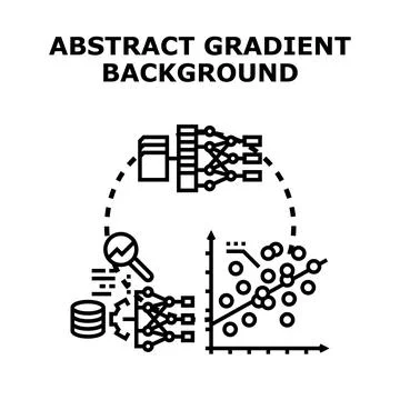 Data analysis concept predicting machine learning algorithm Illustrazione stock