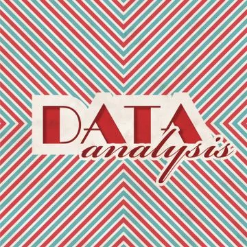 Data Analysis Concept on Striped Background. Stock Illustration