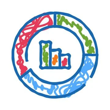 Data analysis cycle process with business workflow chart Stock Illustration