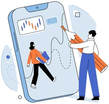Data analysis. The data analysis metaphor highlights transformative potential Stock Illustration