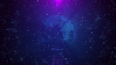 Data Analysis Data Exchanges Network, Digital Global Networking Connection Stock Footage 335917018