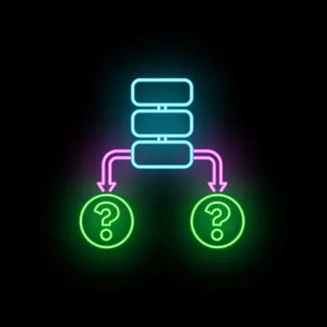 Data analysis decision process showing multiple options Stock Illustration