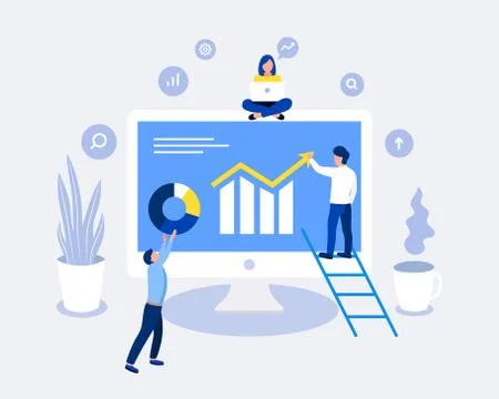 Data analysis design concept. 库存插图