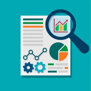 Data analysis design concept. isolated on white background. Vector illustrati 스톡 일러스트