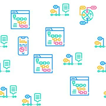 Data Analysis Diagram Collection Icons Set Vector 스톡 일러스트