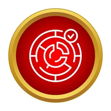 Data analysis diagram round icon checkmark Stock Illustration