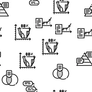 Data Analysis Diagram Vector Seamless Pattern Stock Illustration
