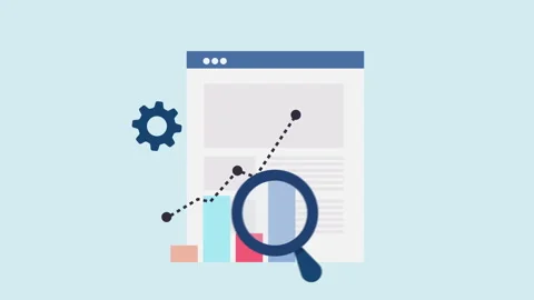 Data analysis for digital marketing 2d Animation with Alpha Matte Stock Footage 335917865