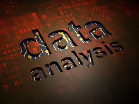 Data Analysis on digital screen background Stock Illustration