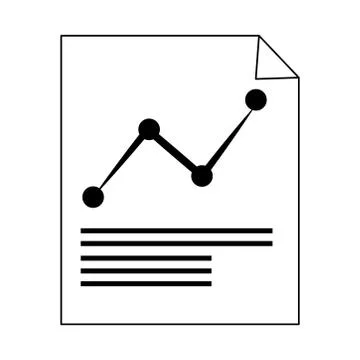 Data analysis, document financial diagram statistics report line icon イラスト素材