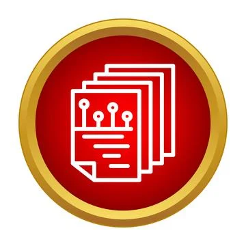 Data analysis documents icon for infographics 库存插图
