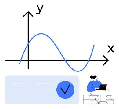 Data analysis, education, statistics, e-learning, research, mathematics. A gr Stock Illustration