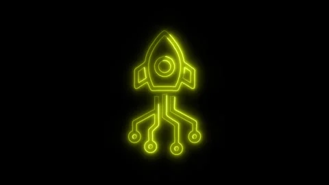 Data Analysis Fast Outline Icon in HD Video Neon Animation 库存影片 304553981
