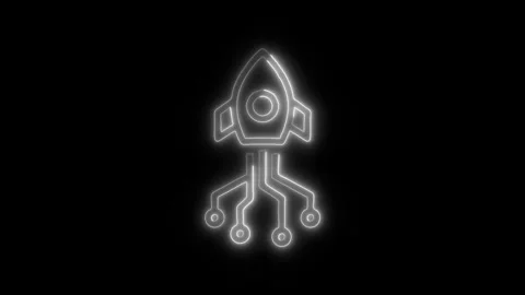 Data Analysis Fast Outline Icon in HD Video Neon Animation 库存影片 304553987