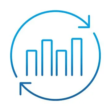 Data analysis, financial business report economy financial chart, gradient blue Stock Illustration