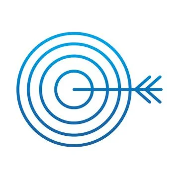 Data analysis, financial business target strategy, gradient blue line icon イラスト素材