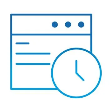 Data analysis, financial business website marketing, gradient blue line icon Stock Illustration