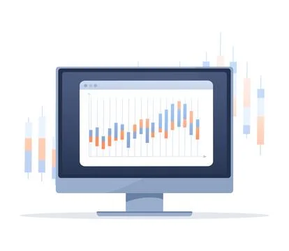 Data analysis, financial dashboard or accounting, corporate revenue or イラスト素材