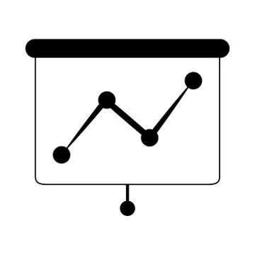 Data analysis, financial diagram report stock line icon イラスト素材