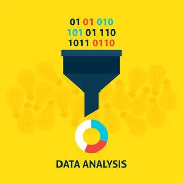 Data Analysis Flat Concept Stock-Illustration